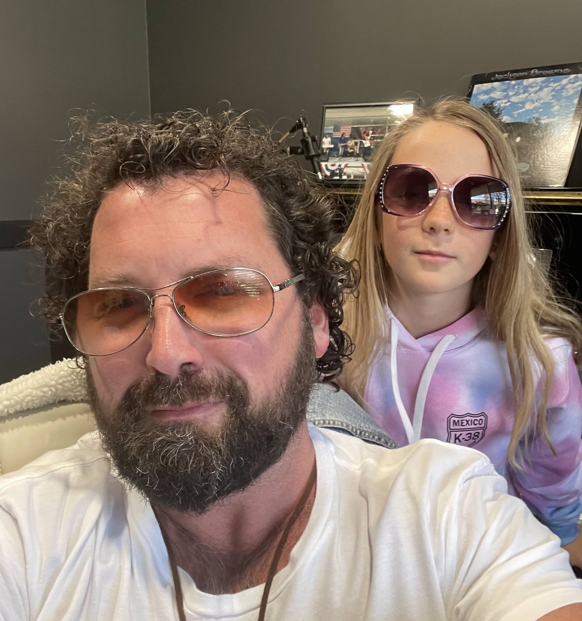 sunglasses are always encouraged in rock piano lessons with Ryan Van Tuyl 